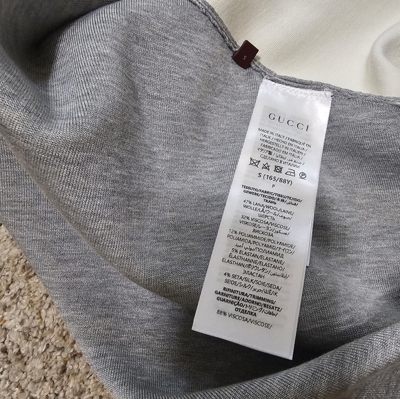 Gucci Wool-Blend Gray Stretch Dress Size S NWT - Picture 10 of 16